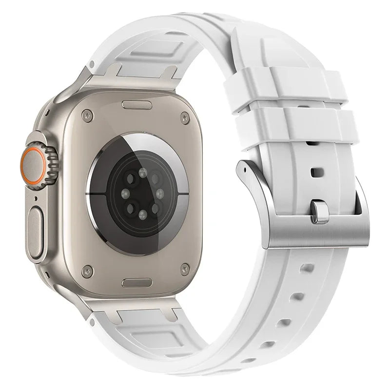 Silicone band for Apple Watch band Ultra 2 1 49mm 46mm 45mm 44mm 42mm Sport band for Apple Watch Series 10 9 8 7 6 5 SE Correas