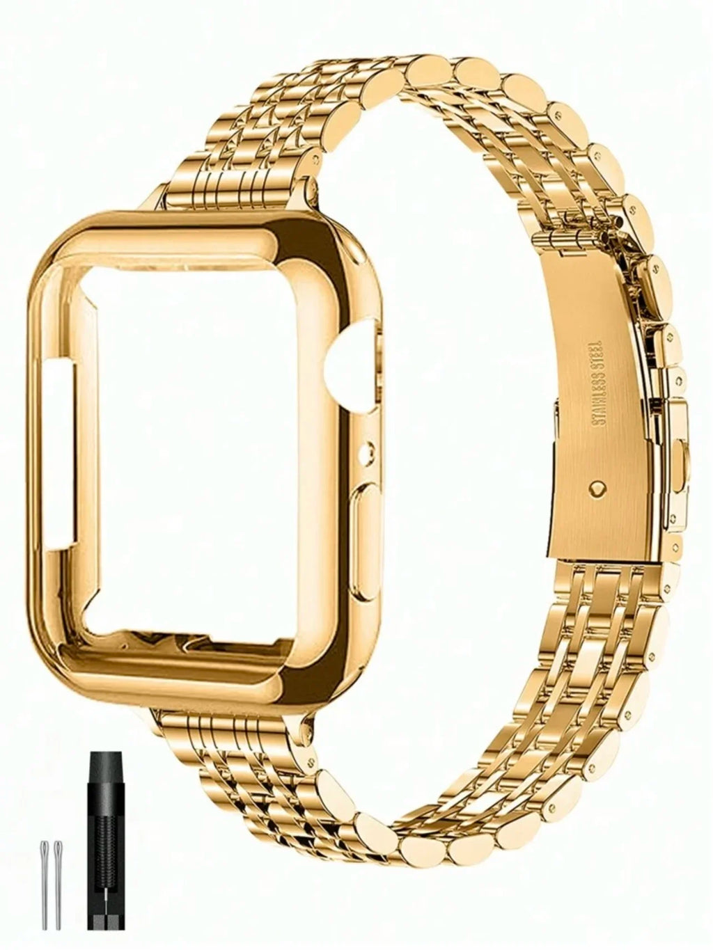 New 2 in1 band protective shell case For Apple Watch cover band Series 11 10 9 8 7 6 5 4 38mm 40mm 41mm 42mm 44mm 45mm 46mm