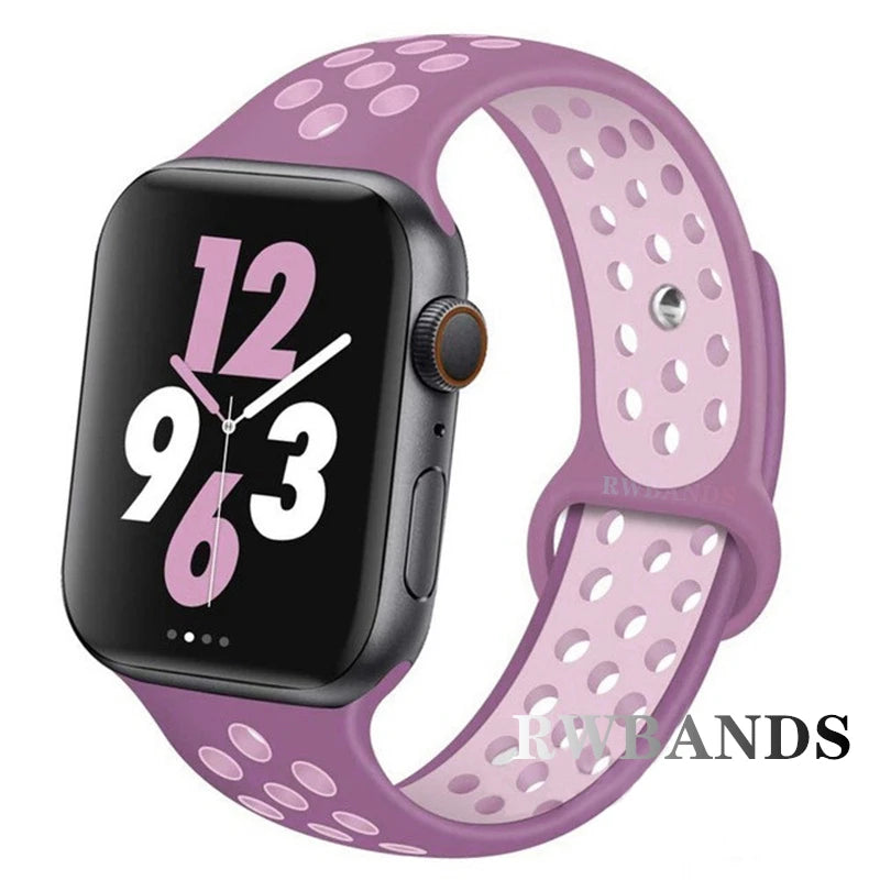 Sport band for Apple Watch band 46mm 44mm 40mm 42mm 38mm 41mm 45mm Breathable band Apple Watch Series 10 9 8 7 6 SE 5 3 Ultra 2 49mm