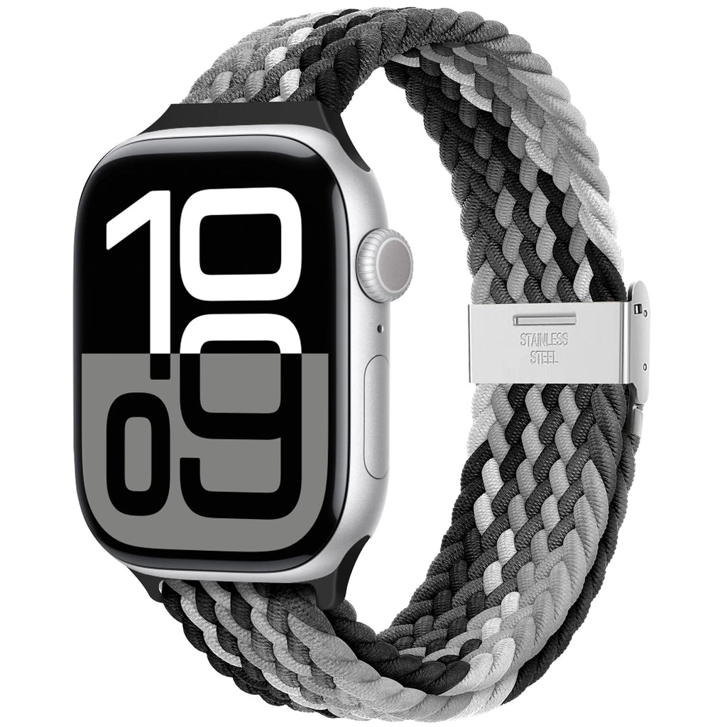Slim Braided Solo Loop band For Apple Watch band 45mm 41mm 44mm 40mm 46mm 42mm 49mm band Apple Watch Series Ultra 2 10 9 SE 8 7