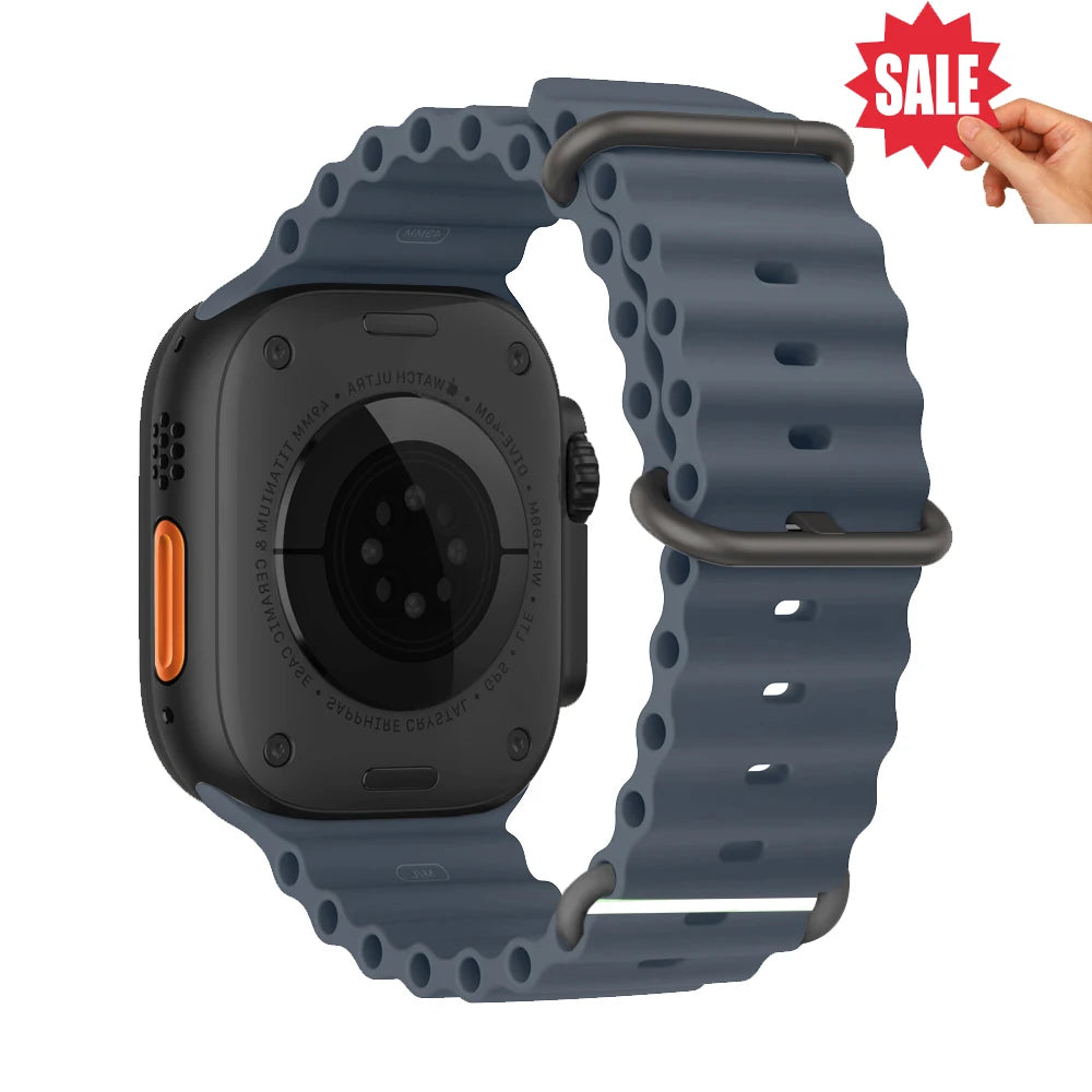 Ocean band for Apple Watch Ultra 3 Series 11 10 9 7 8 6 SE 49mm 45mm 46mm 42mm 44mm 40mm 41mm Silicone band correa Apple Watch band