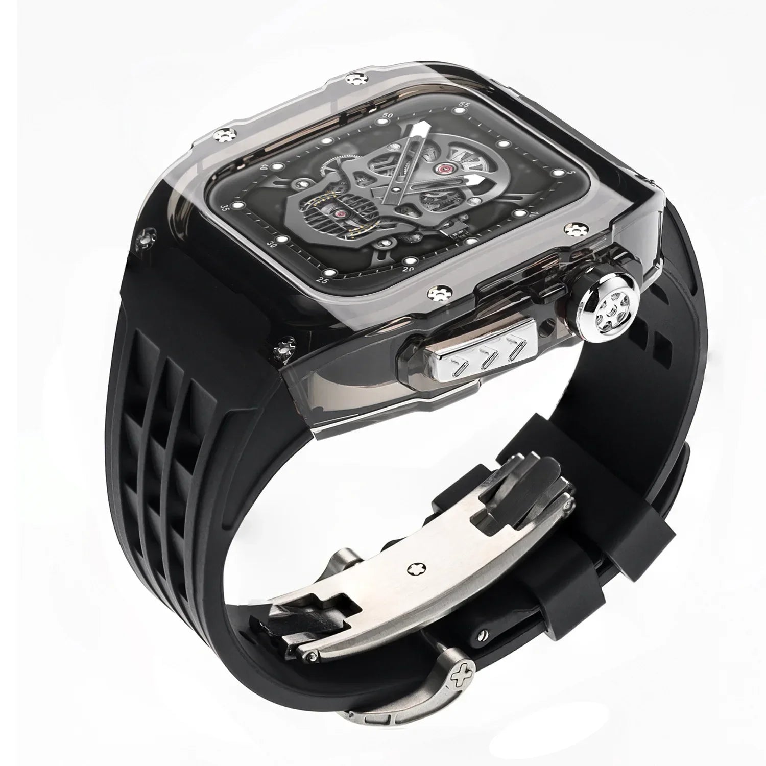 Transparent Case+band For Apple Watch Ultra 49mm band Full Cover band Modification Kit For Apple Watch SE 9 8 7 6 5 4 45mm 44mm
