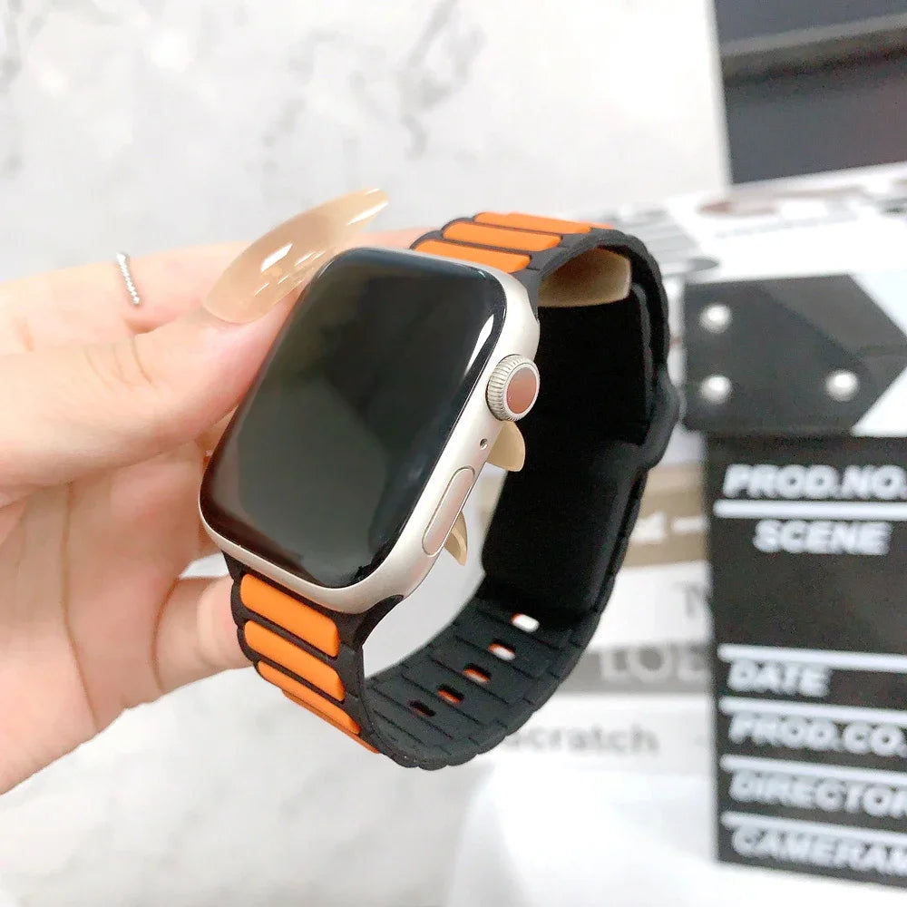 Silicone band for Apple Watch 10 band 46mm 45mm 44mm 49mm 42mm 40mm 38mm correa band Apple Watch Series 9 8 7 6 5 SE Ultra 2 band