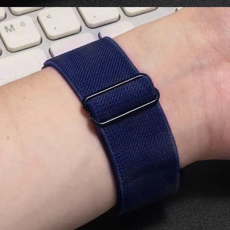 20mm 22mm Elastic Nylon Loop Strap for Samsung Galaxy Watch 4 5 6 7 40/44mm Pro Calssic 42/46mm Band Huawei Gt2/3 Amazfit Gts2/4