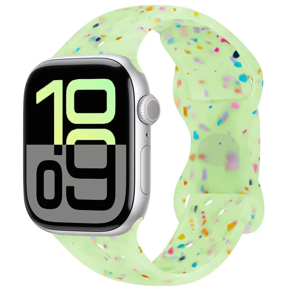 Flash Silicone band For Apple Watch 10 9 8 7 Ultra 2 49mm 46mm 45mm 42mm 41mm band Wristband Apple Watch 6 5 4 SE 44mm 40mm Belt