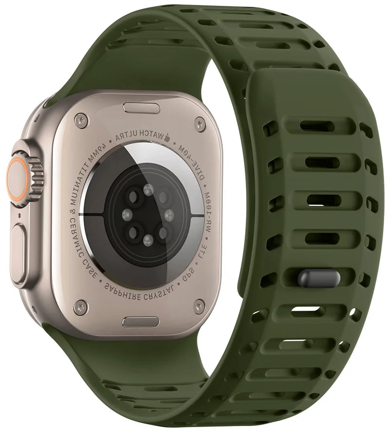 Magnetic band For Apple Watch Ultra 10 9 8 7 6 SE 5 Soft Silicone Breathable band For Apple Watch 42mm 44mm 45mm 46mm 49mm