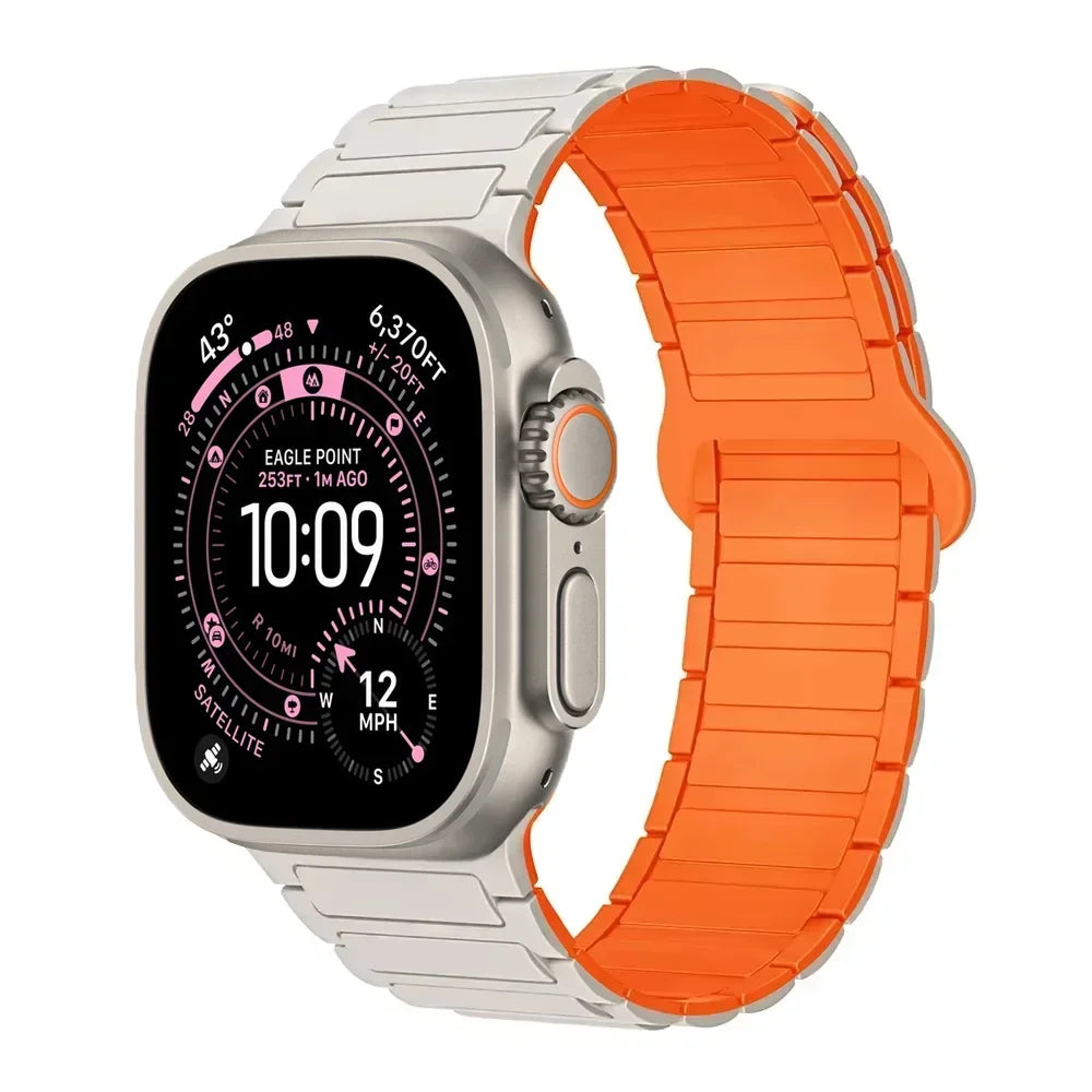 Magnetic Silicone band for Apple Watch Ultra 3 band 49mm 46mm 42mm 45mm 44mm 40mm band correa Apple Watch Series 11 10 9 8 7 SE