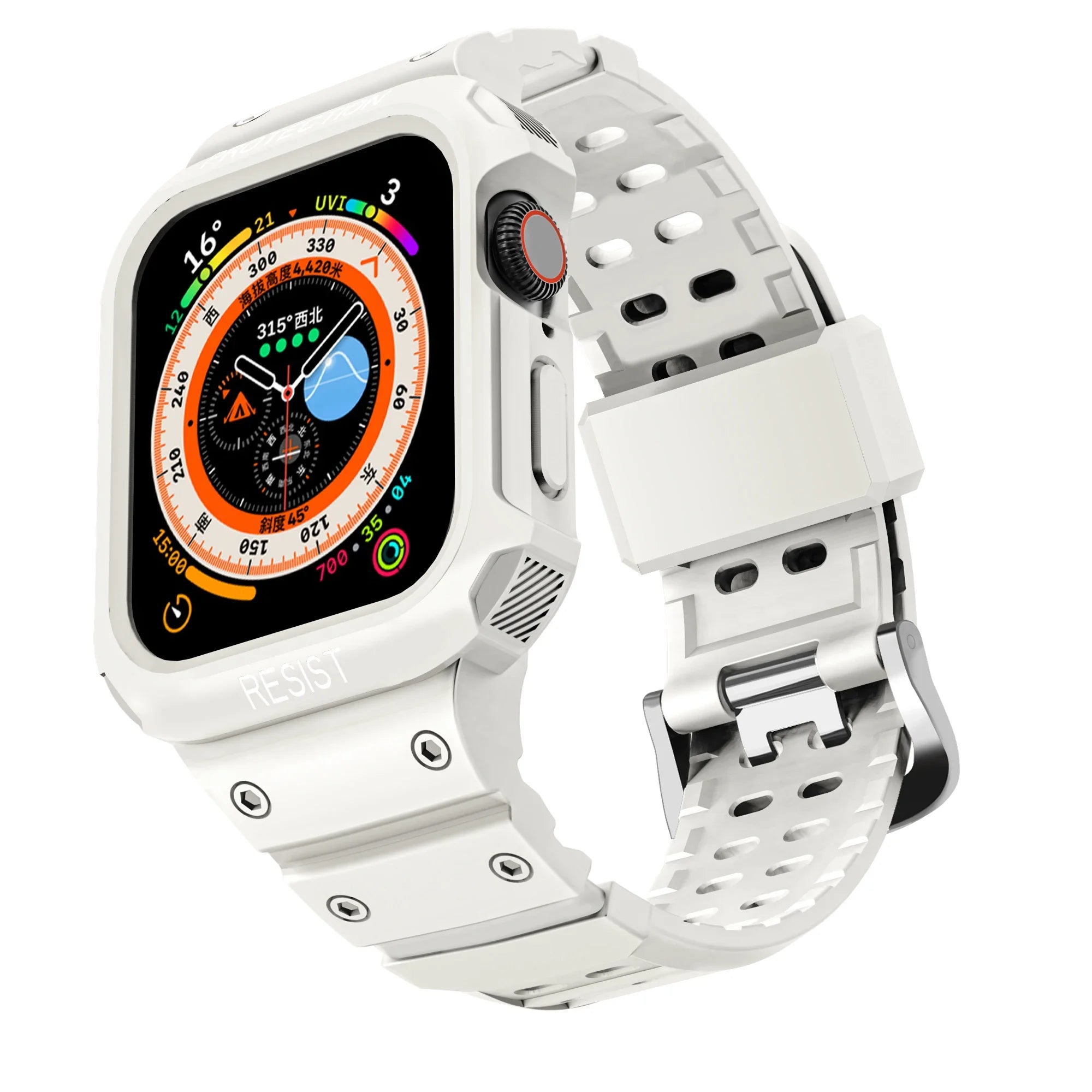 For Apple Watch 45mm 44mm 42mm 41mm 40mm Apple Watch Series 9 8 7 6 5 SE 4 3 2 1 band , Sport Protective Replacement Wristband