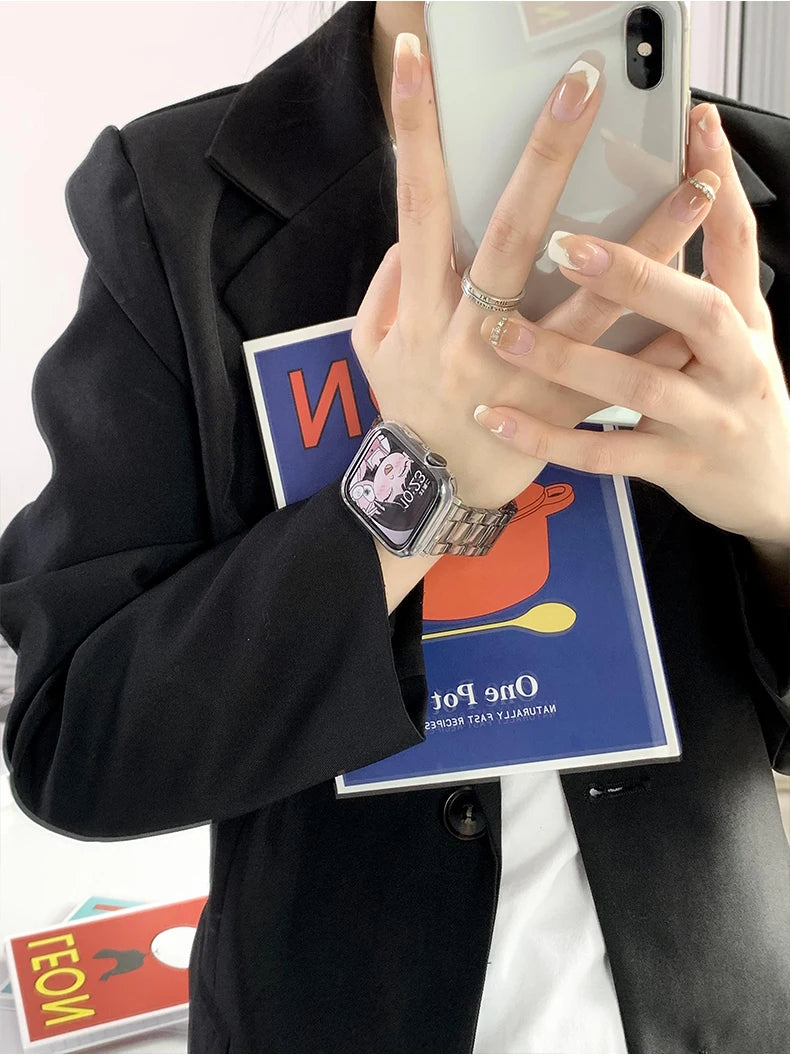 Transparent Link Bracelet For Samsung Galaxy Fit 3 Glacier Strap For Samsung Fit 3 Smart Watch Correa Accessories