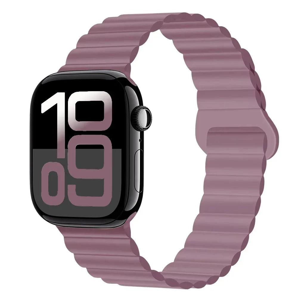 Silicone band for Apple Watch Ultra 3 2 1 49mm 11 10 42mm 46mm Magnetic band for Series 9 8 7 6 5 4 SE3 41mm 45mm 44mm 40mm