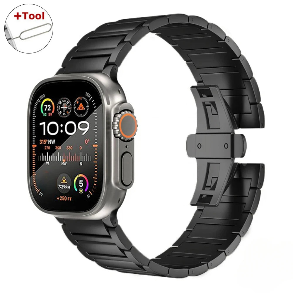 Titanium band for Apple Watch Ultra 3 2 1 49mm metal band for Apple Watch 11 46mm 10 9 8 7 45mm 6 5 4 SE 3 44mm SE 2 SE Men band