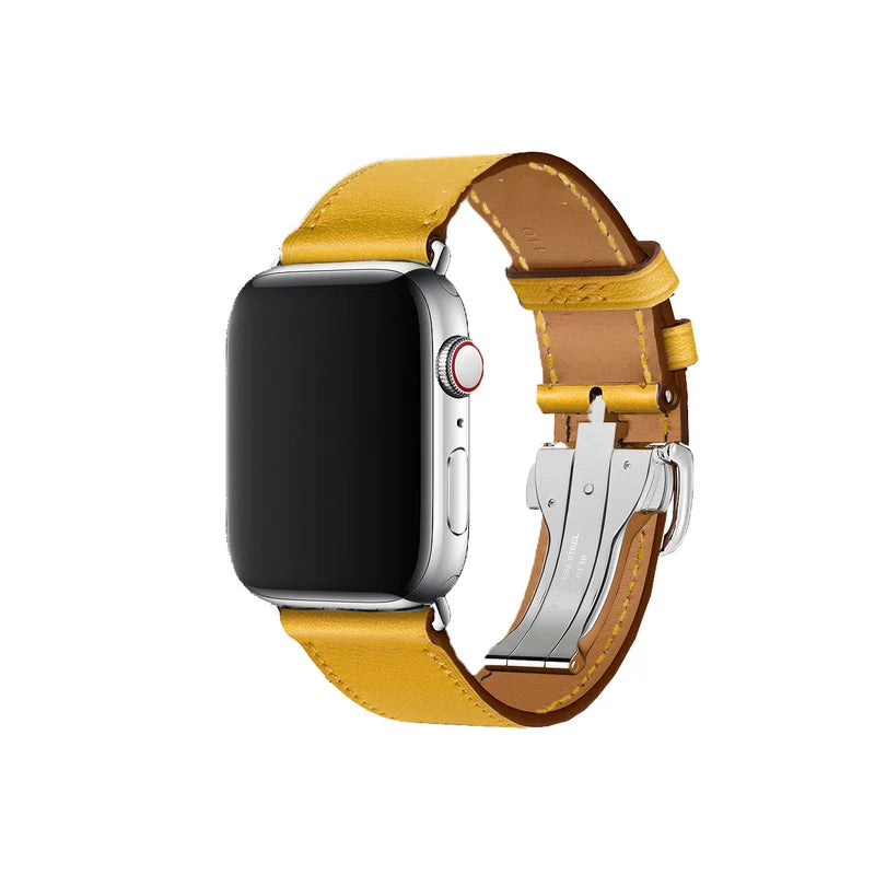 Genuine Leather band For Apple Watch Series 11 10 9 8 SE 3 band 46mm 44mm 41mm 45mm 42mm 38mm band Apple Watch Ultra 3 2 1 49mm