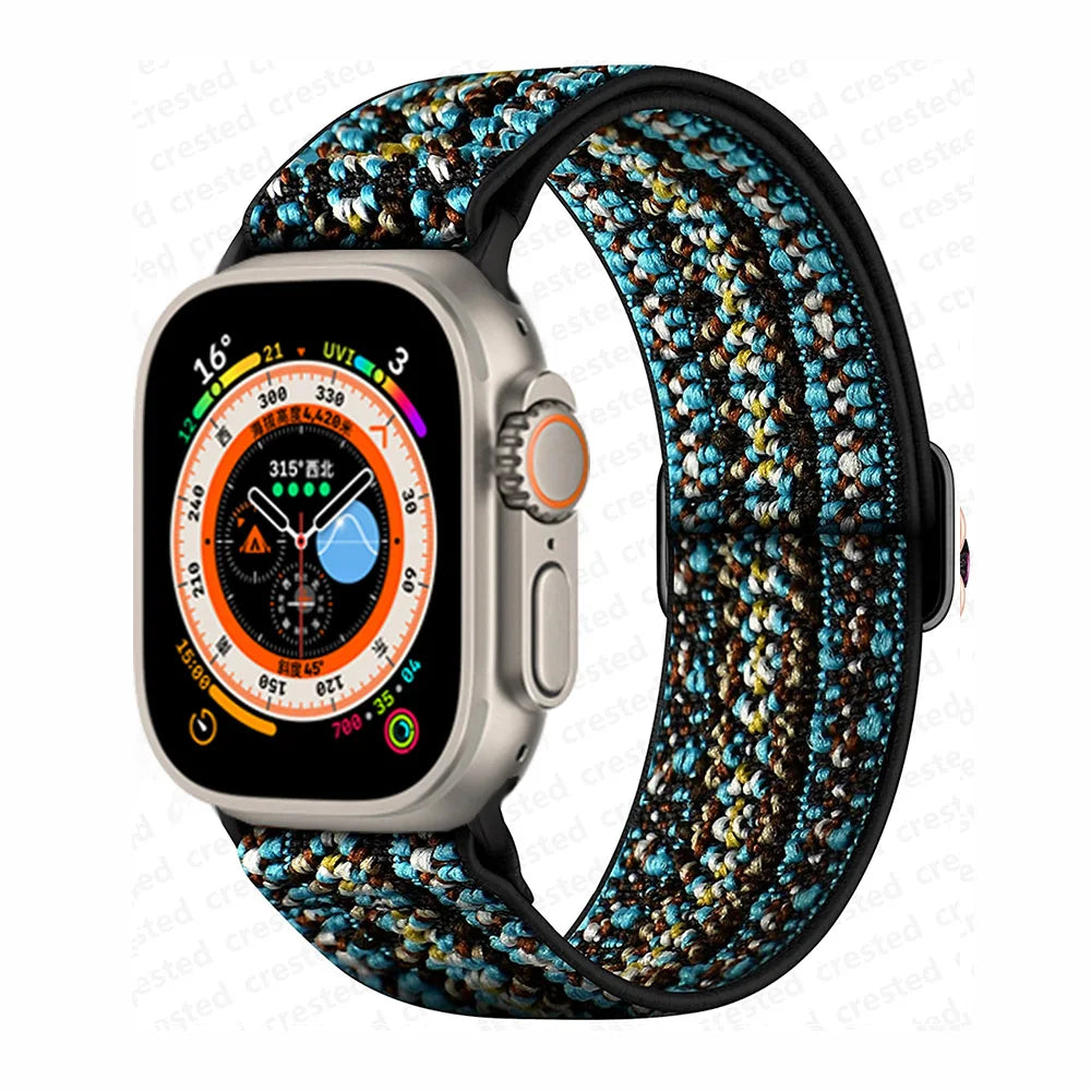 Scrunchie band for Apple Watch band 45mm 44mm 40mm 41mm 42mm 46mm 49mm Elastic Nylon band Apple Watch Series 10 9 8 7 SE Ultra 2