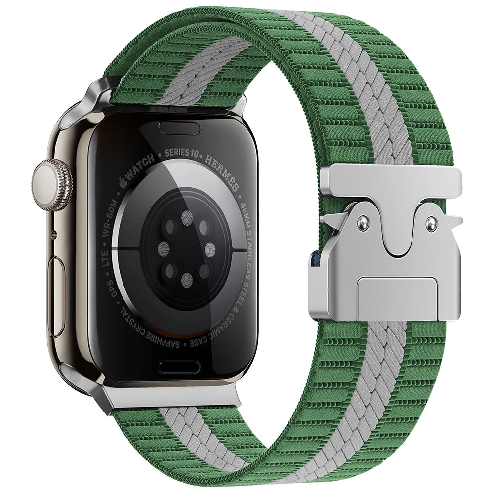 Nylon Parachute Buckle Twill band for Apple Watch band 49mm 46mm 42mm 45mm 44mm 41mm band Apple Watch 11 10 9 8 7 6 5 SE Ultra 3