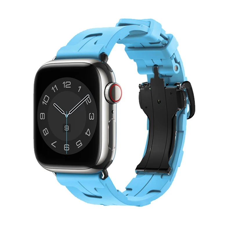 Kilim Single Tour band For Apple Watch band 45mm 44mm 41mm 38mm Folding Buckle Silicone band Apple Watch 10 46mm 42mm Ultra 2 49mm