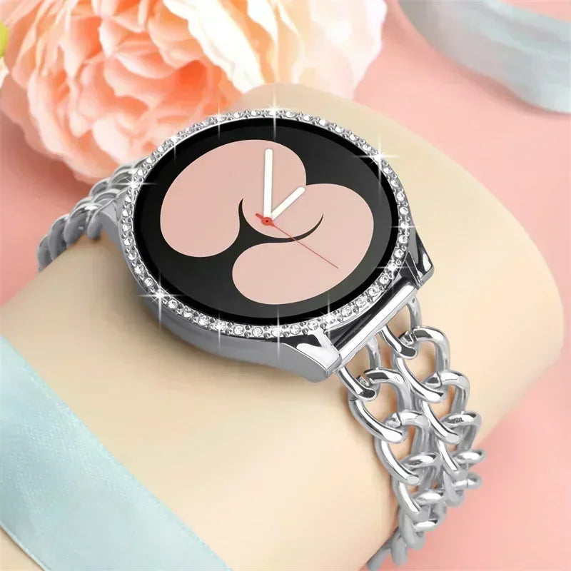 20mm 22mm Watchbands For Samsung Galaxy watch 6 5 4 Classic Metal Luxury bracelet Amazfit Bip 5/Bip3 pro/Balance/GTS/GTR 4 strap