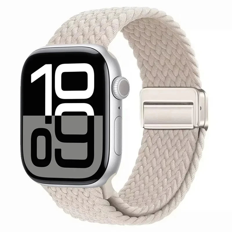 Nylon Braided Loop band for Apple Watch Ultra 3 2 49mm 11 10 42mm 46mm 9 8 7 45mm 41mm Magnetic band Apple Watch 6 5 SE 44mm 40mm band