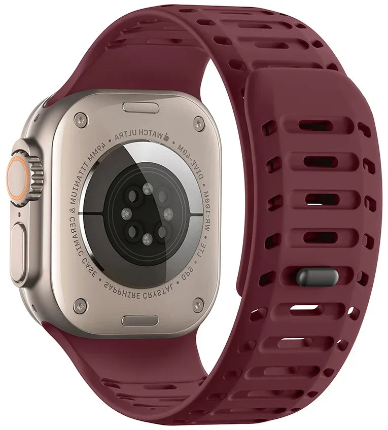 Magnetic Silicone band for Apple Watch Ultra 3 2 1 49mm Series 11 10 46mm Sport watch band Apple Watch 9 8 7 6 5 SE 3 45mm 44mm Band