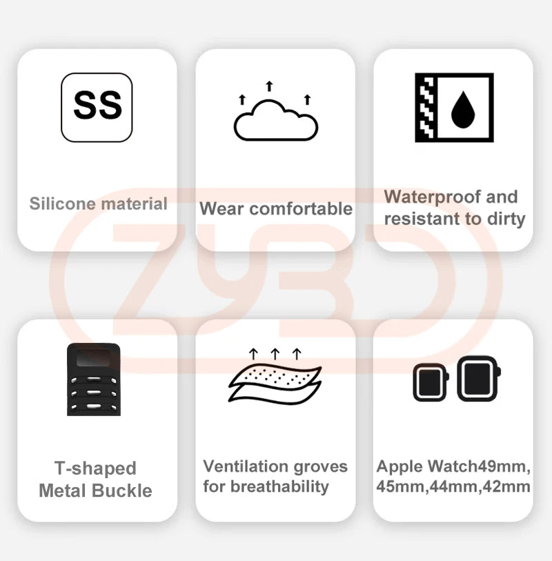 Magnetic band For Apple Watch Ultra 10 9 8 7 6 SE 5 Soft Silicone Breathable band For Apple Watch 42mm 44mm 45mm 46mm 49mm