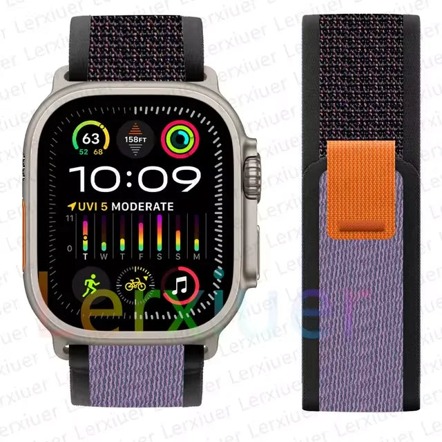 Trail loop For Apple Watch Ultra band 49mm 46mm 42mm 45mm 40mm 41mm Nylon sport band correa Apple Watch 10 9 8 7 6 5 4 3 SE band