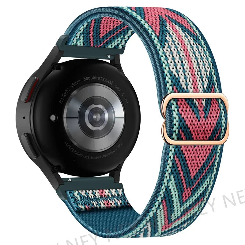 Elastic Shiny strap For Samsung Galaxy Watch 7/6/5/pro/3/4/Active 2 20mm/22mm Bohemian Pride bracelet Huawei GT 5-4-3-2-e band