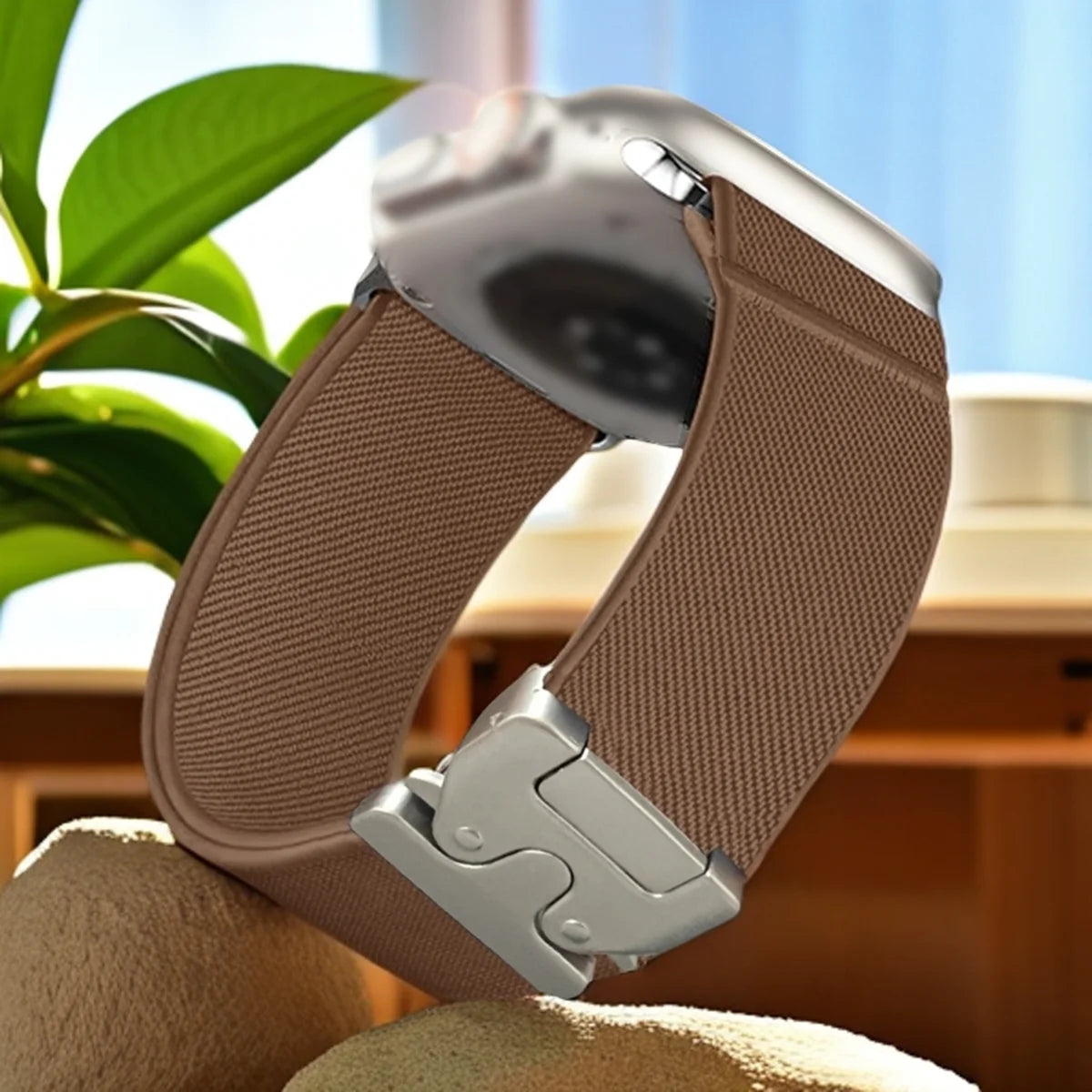 Nylon Loop Compatible With Apple Watch band Series 10 9 38mm 40mm 41mm 42mm 44mm 46mm 46mm 49mm Woman Man Parachute Style Buckle Elastic Ban