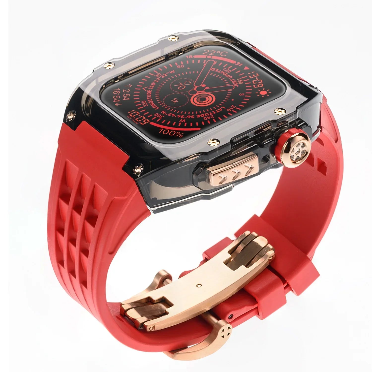 Transparent Case+band For Apple Watch Ultra 49mm band Full Cover band Modification Kit For Apple Watch SE 9 8 7 6 5 4 45mm 44mm