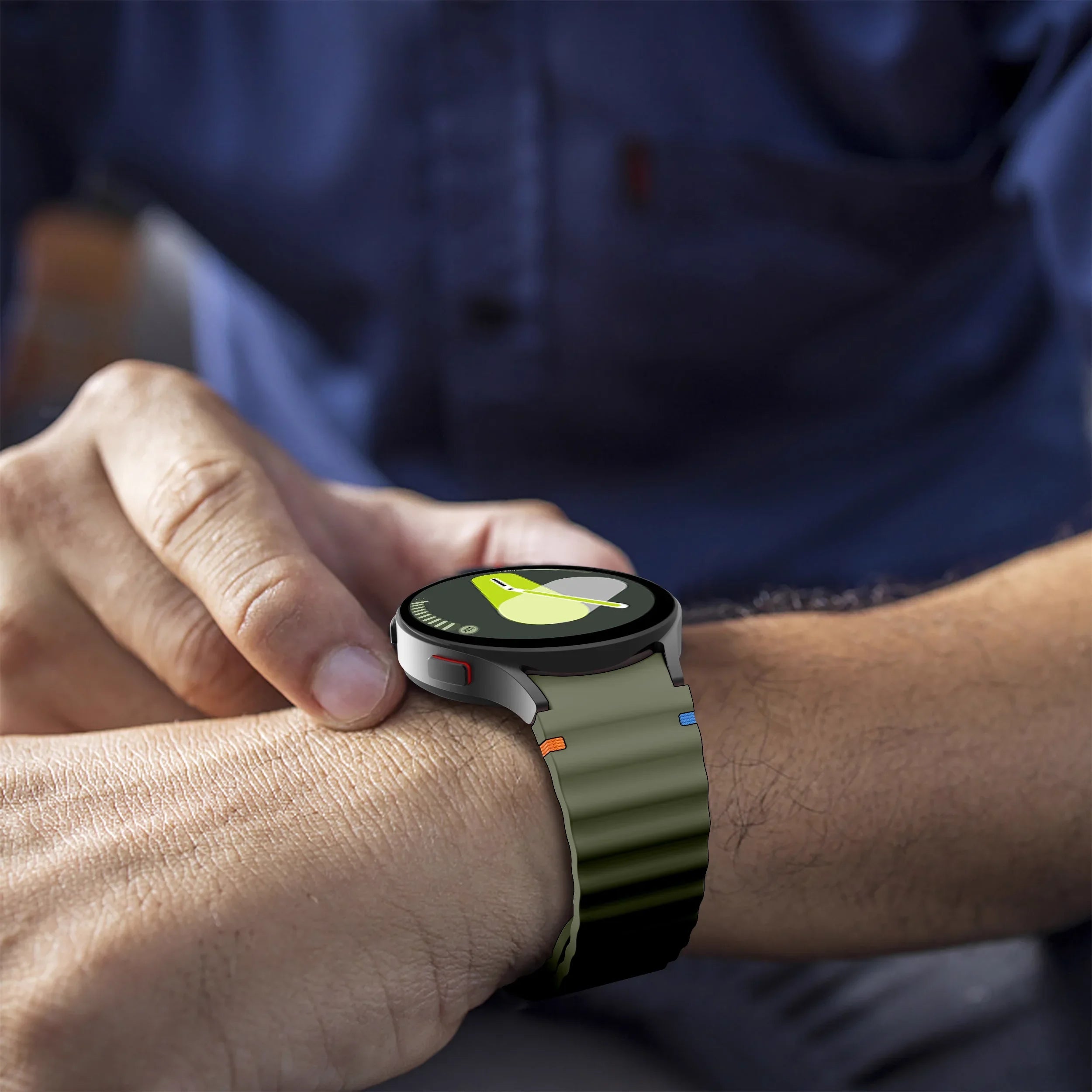 Official Silicone Strap For Samsung Galaxy Watch 7/FE/6/5/4 44mm 40mm 5 Pro Wave Bracelet Galaxy Watch 6 Classic 47mm 43mm Band