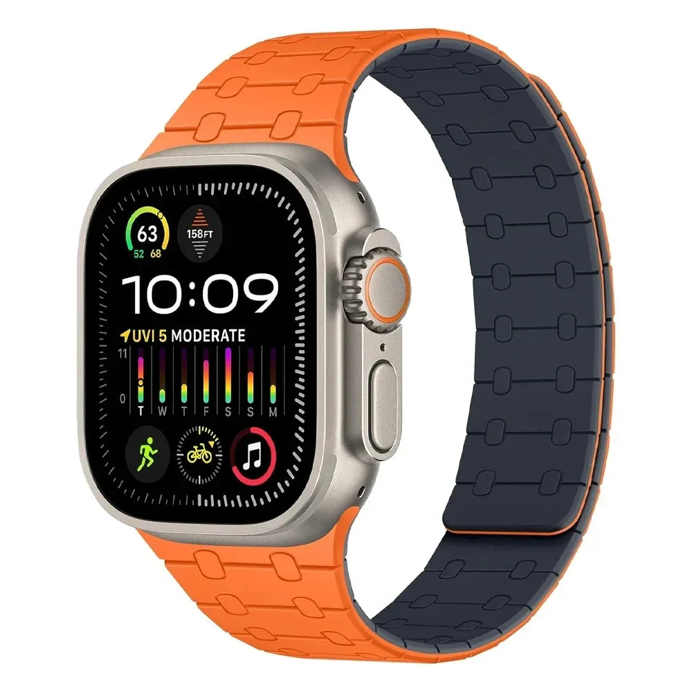 Magnetic Silicone band for Apple Watch band Ultra 3 49mm 44mm 40mm 42mm 46mm 45mm band For Apple Watch Series11 10 9 8 7 6 SE 5 4 38mm