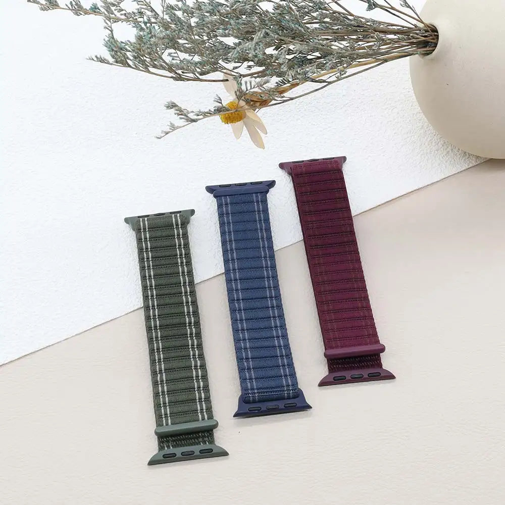 Fabric band for Apple Watch Ultra band 49mm 45mm 46mm 44mm 42mm 41mm 40mm Nylon Loop band Apple Watch Series 10 9 8 7 6 5 4 SE