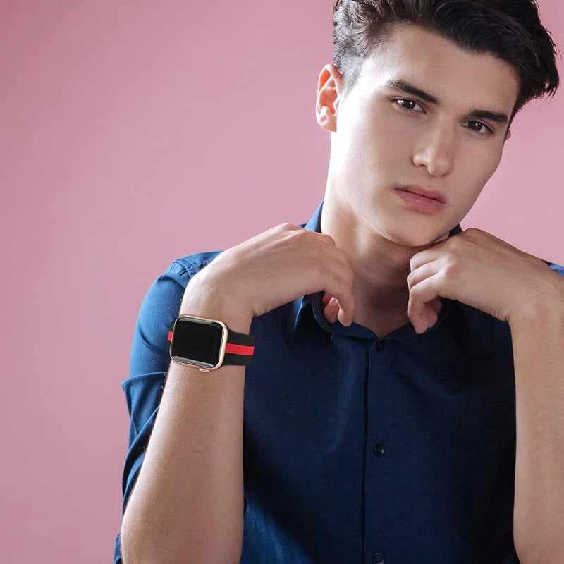 band for Apple Watch band 49mm 44mm 45mm 41mm 40mm 42mm 38mm Silicone Sport band Apple Watch serie 8 7 SE 6 5 4 3 2 1 Ultra 49mm