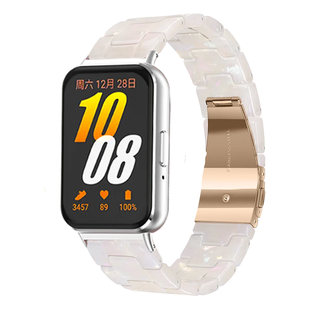 Resin Strap Compatible with Samsung Galaxy Fit3 Quick Release Men Women Bracelet for Galaxy Fit 3 Strap