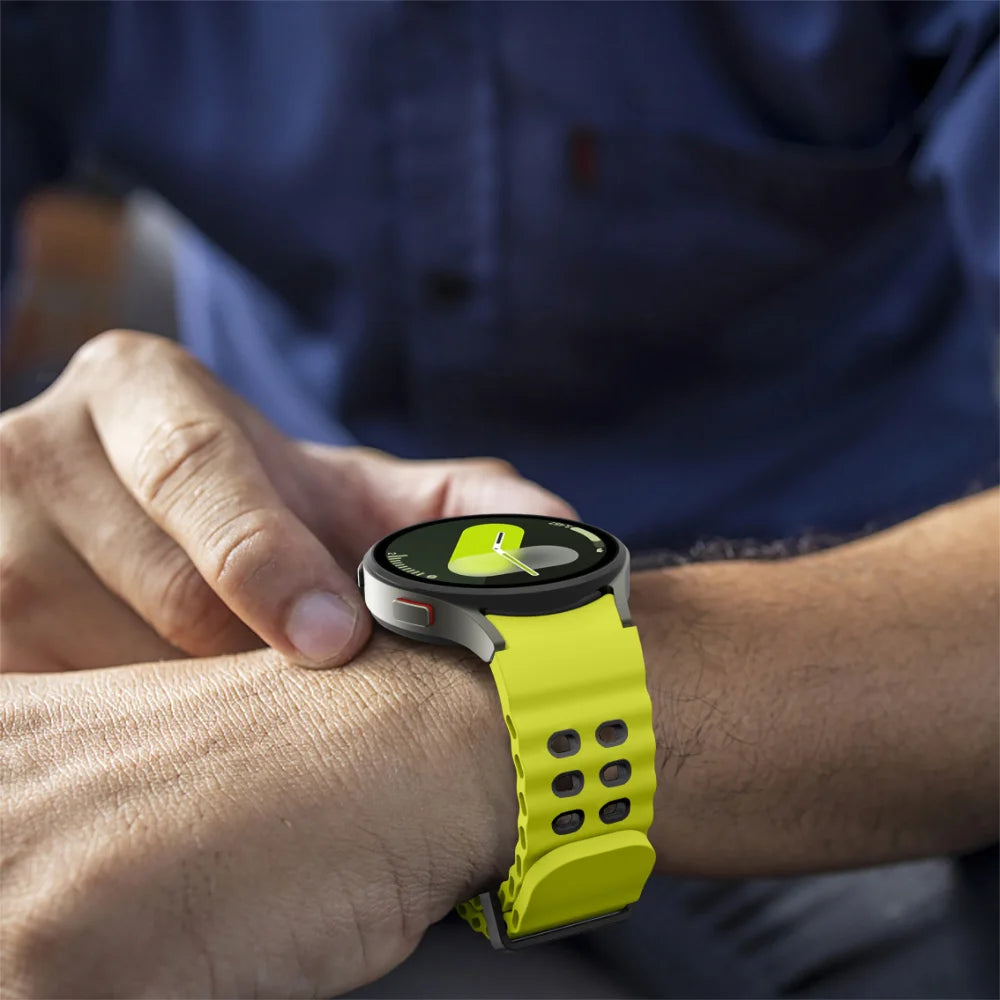 Ocean Silicone Comfortable Strap for Samsung Galaxy Watch 7/6/5/4 40mm 44mm Bracelet for Watch 6/4 Classic 47/43mm 46/42mm Band