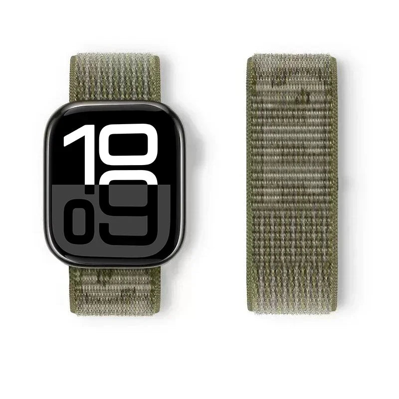 Nylon Loop For Apple Watch band 44mm 40mm 45mm 41mm 42mm 38mm 45mm sport band Apple Watch Series 9 8 7 SE 6 5 3 Ultra 2 49mm band