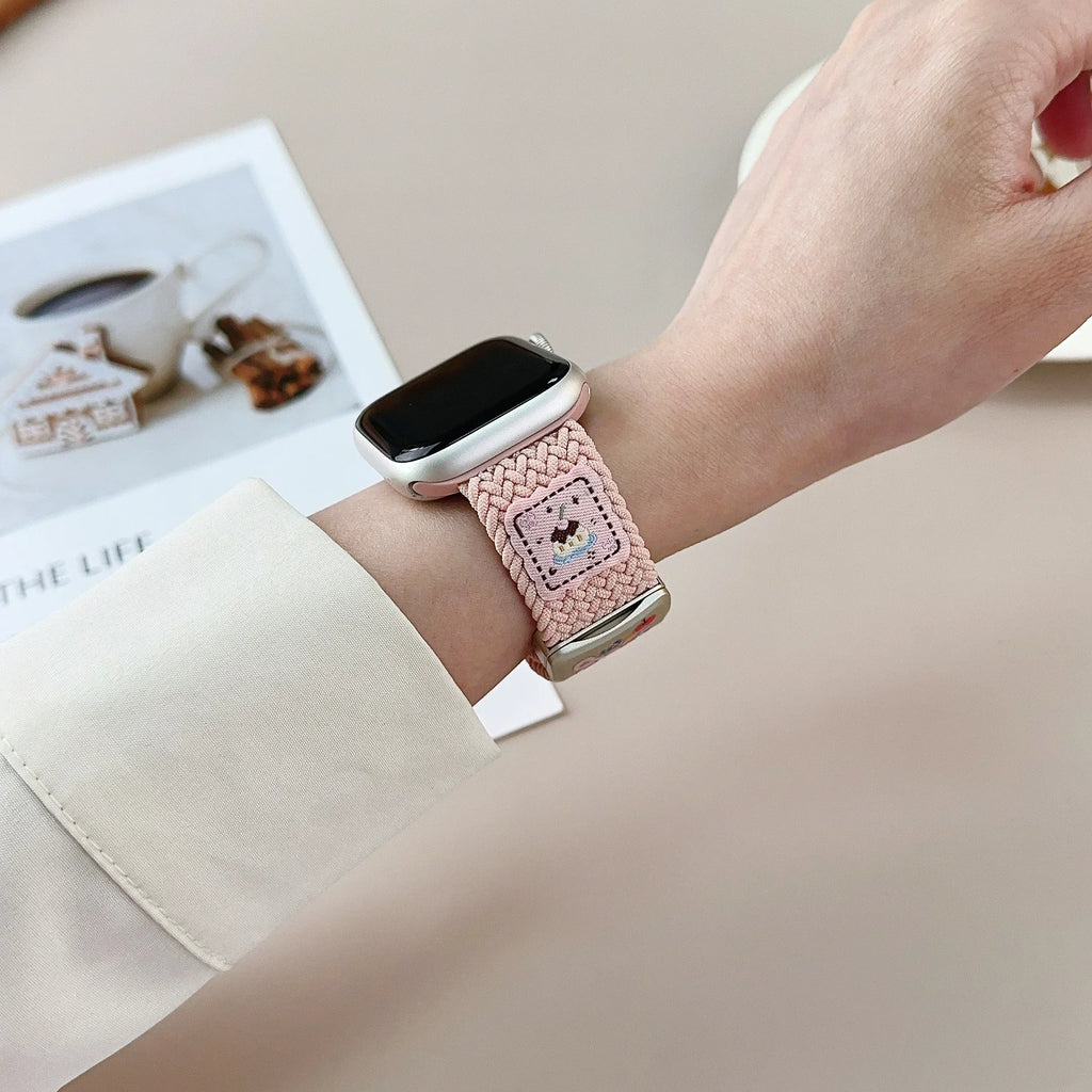 Nylon band For Apple Watch band Ultra 44mm 40mm 45mm 49mm 41mm 44mm magnetic buckle Braided band Apple Watch Series 10 9 SE 7 8