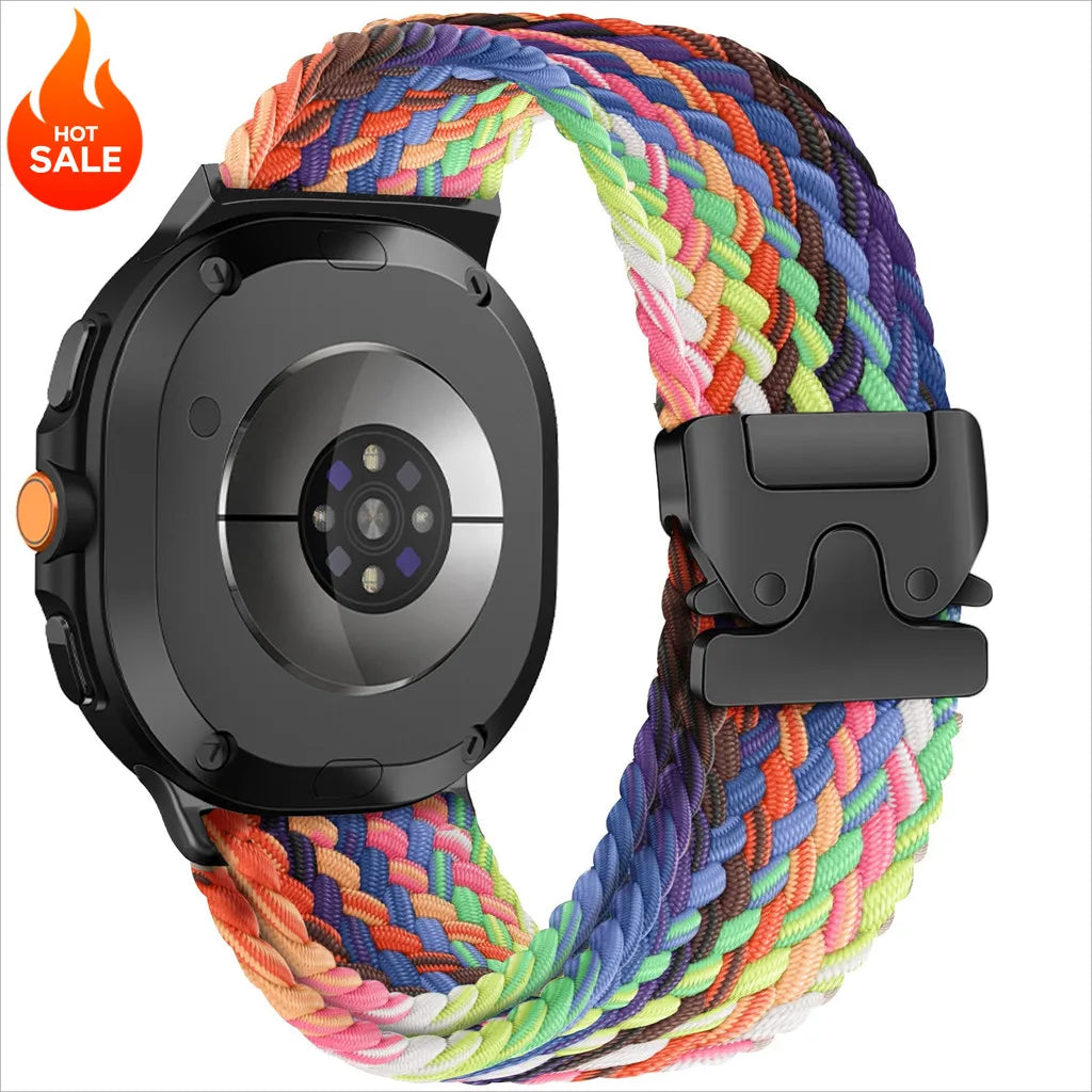 Parachute Buckle Elastic Nylon Strap for Samsung Galaxy Watch 8 40/44mm Luxury Band for Galaxy 8 Classic 46mm Sport Bracelet