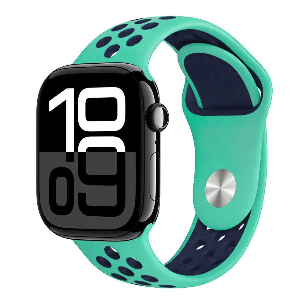 Official band For Apple Watch band Ultra 2 40mm 44mm 46mm 49mm 41mm 42mm 45mm Silicone band correa Apple Watch 11 10 9 8 7 6 SE3 band