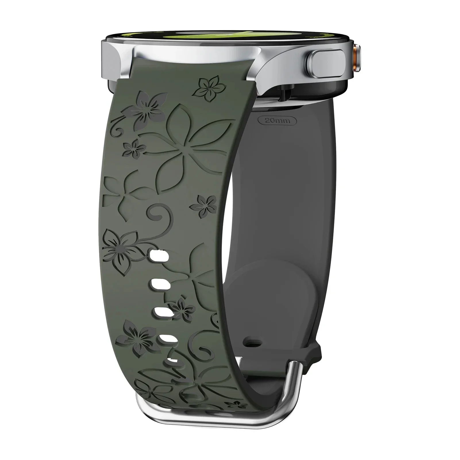 No Gaps Band for Samsung Galaxy Watch 7/5 Pro/4 6 Classic 40 44mm Engraved Silicone Sport Bracelet correa Galaxy Watch 7 Straps