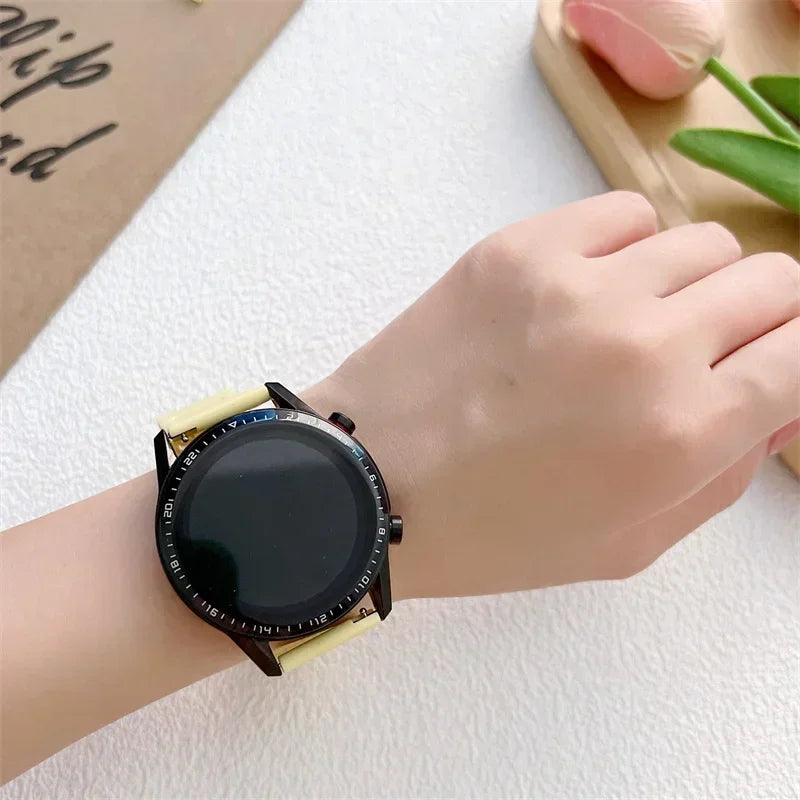 Carbon fiber strap For Samsung Galaxy 7/6/6 classic/5/pro/4/Active band 20mm 22mm bracelet Huawei watch GT 4-3-Pro-2e watchbands