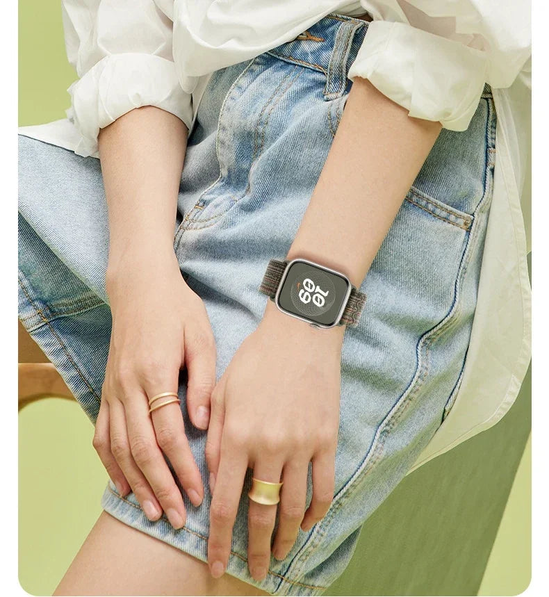 Sport Loop band for Apple Watch band Ultra 2 49mm 45mm 41mm 38mm 44mm Nylon band Apple Watch Series 10 9 8 7 6 5 4 SE 46mm 42mm