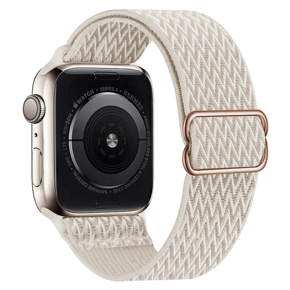 Nylon band for Apple Watch band 44mm 45mm 41mm 40mm 38mm 42mm 46mm Elastic band Apple Watch Series 11 10 8 7 9 6 5 SE Ultra 2 3 49mm