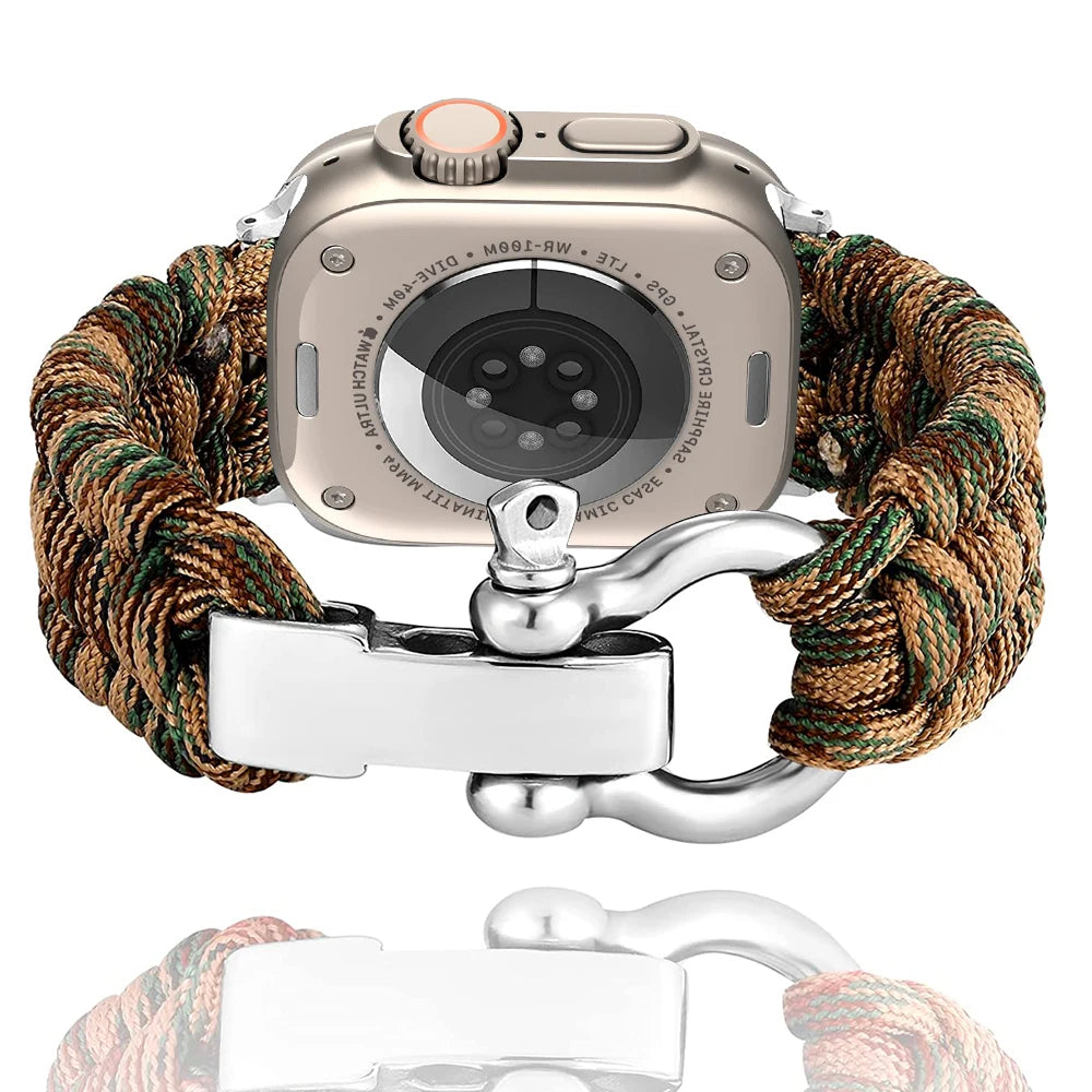 Savior Survival Rope band for Apple Watch Ultra 2 band 49mm 42mm 44mm 45mm Outdoor Nylon band Apple Watch SE 9 8 7 6 5 40mm 41mm