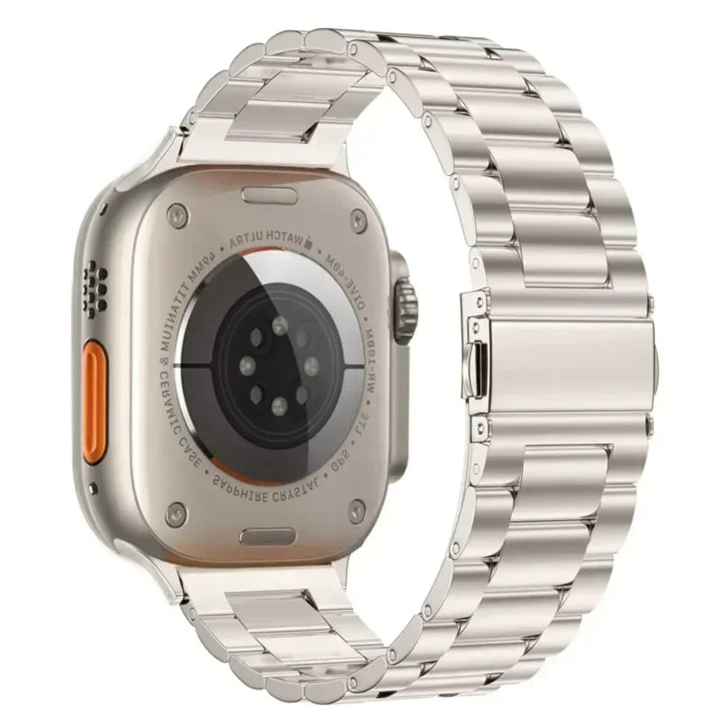 Stainless Steel band for Apple Watch band 44mm 45mm 38mm 42mm 40mm 41mm metal link band Apple Watch Series 9 10 8 7 6 5 4 SE Ultra 49mm m