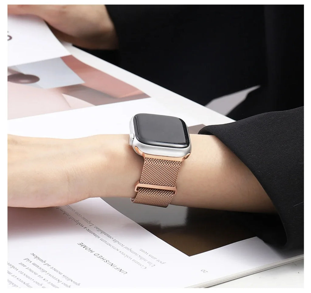 Magnetic Milanese band for Apple Watch 11 10 46mm 42mm Ultra 3 2 49mm band for Apple Watch 9 8 7 6 5 SE 3 44mm 45mm 40mm 41mm Band
