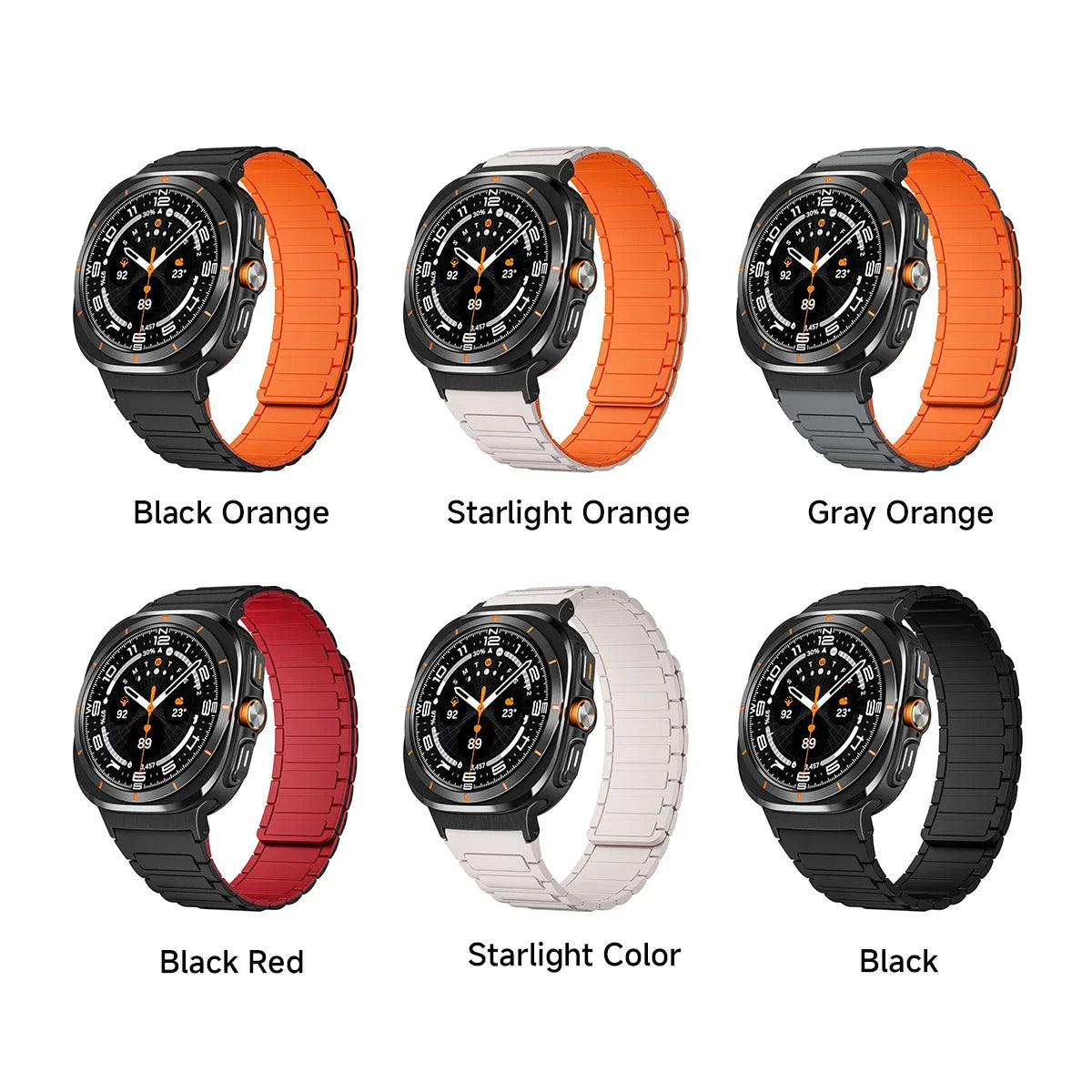 Galaxy Watch Ultra Strap Magnetic Bracelet Wristband For Samsung Galaxy Watch 7 47mm Silicone Watchband Accessories ﻿