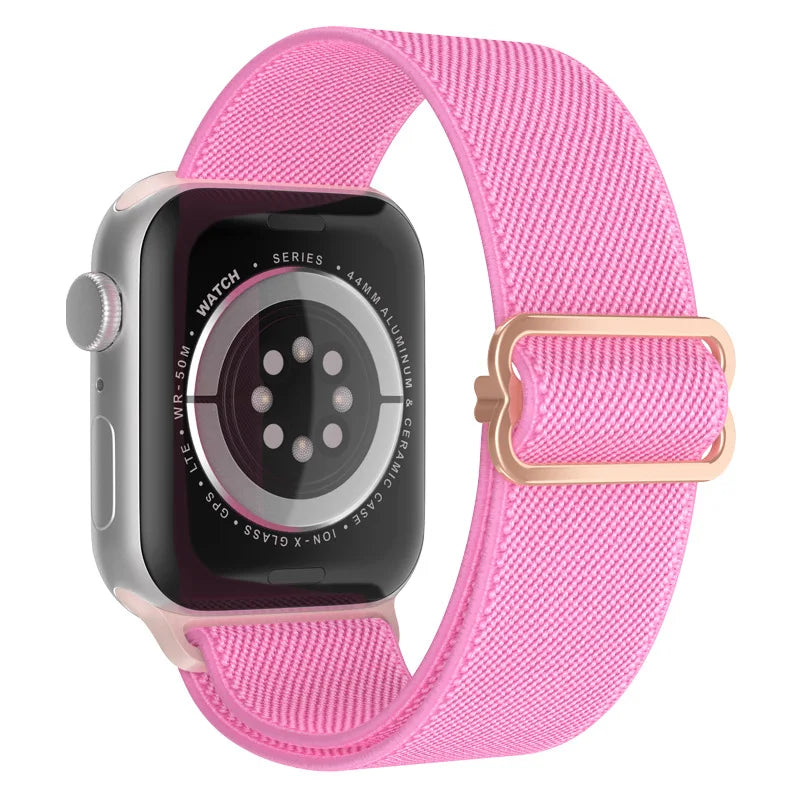 Elastic band for Apple Watch Series 10 9 8 7 6 5 4 SE Ultra 2 49mm 46mm 42mm 41mm 45mm 40mm 44mm Nylon loop band Apple Watch Band