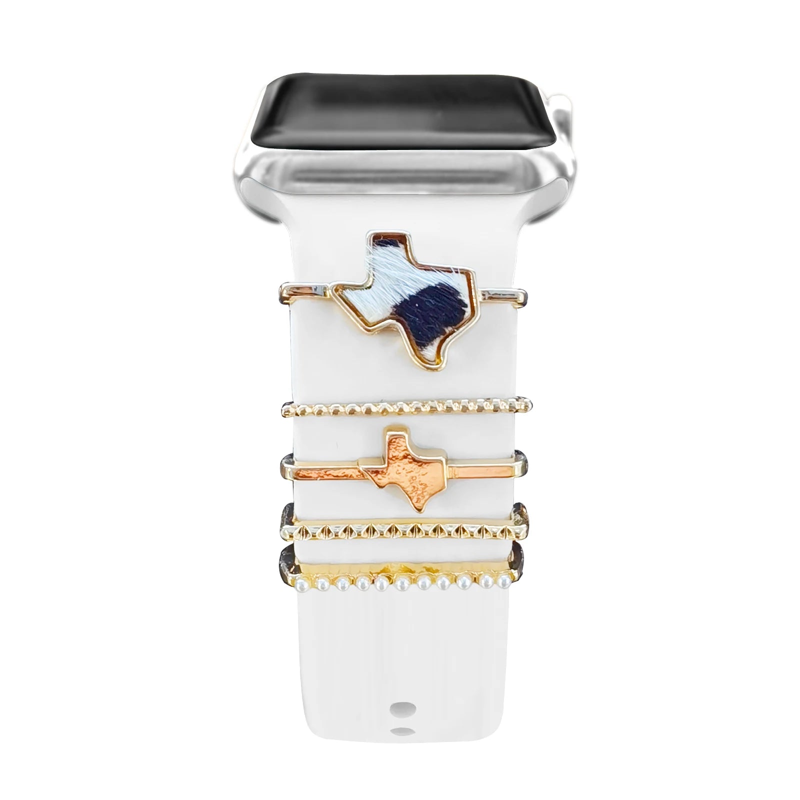 Decoration For Apple Watch band Series 8 7 6 5 4 SE 9 Accessories Diamond Jewelry Charms for Samsung Huawei watch fit 3 band