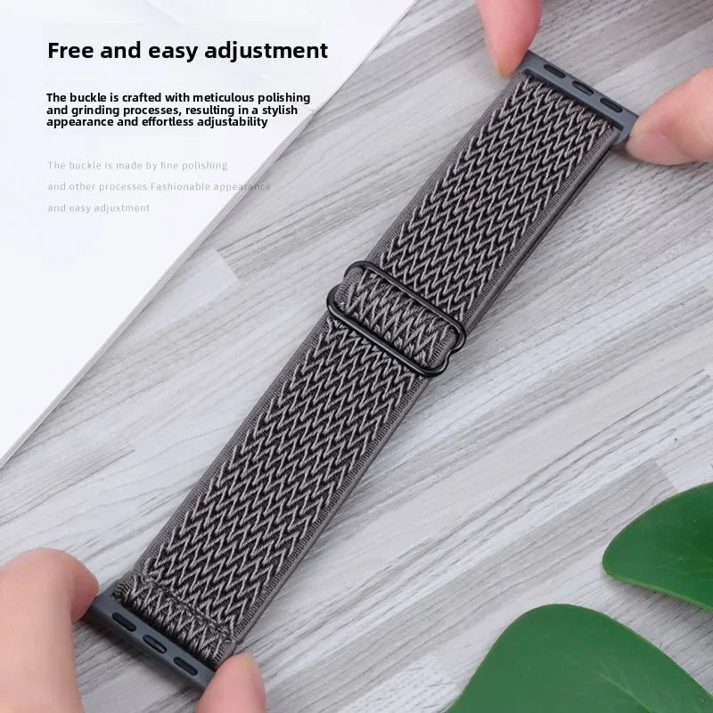 Nylon band for Apple Watch band 44mm 45mm 41mm 40mm 38mm 42mm 46mm Elastic band Apple Watch Series 11 10 8 7 9 6 5 SE Ultra 2 3 49mm