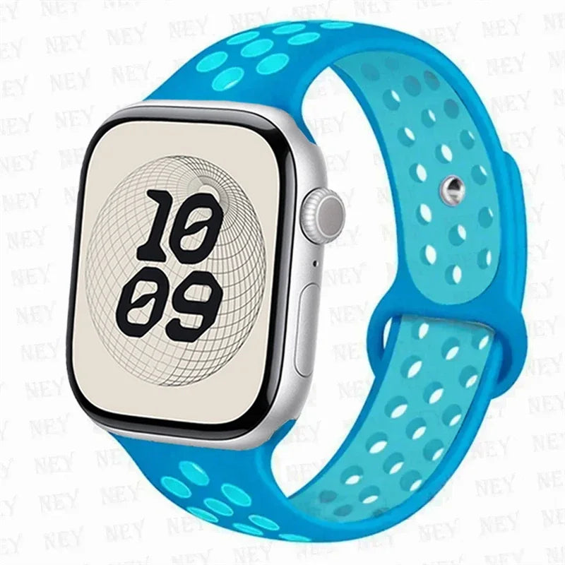 Sport band For Apple Watch Ultra 3 49mm S11 46mm 42mm 45mm 44mm 40mm 41mm band Apple Watch Series 10 8 7 6 4 5 9 SE Silicone Band