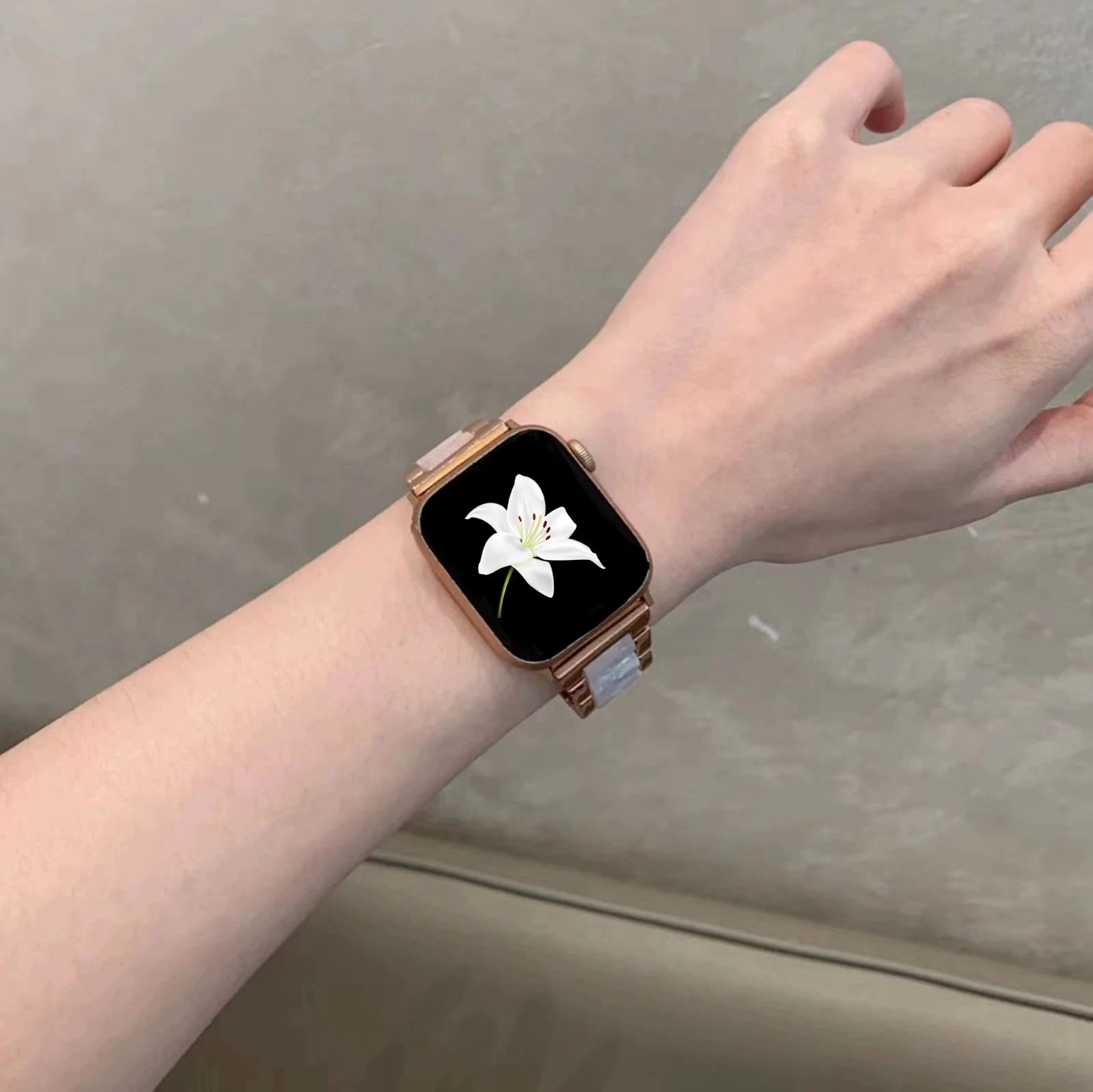 resin metal band For Apple Watch band women Ultra 10 9 8 7 6 5 4 3 2 1 SE 38mm 40mm 41mm 42mm 44mm 45mm 46mm 49mm Loop